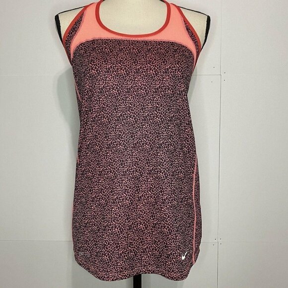 Nike Women Small Running Active Tank Top Dri-Fit Racerback Coral - Picture 1 of 6